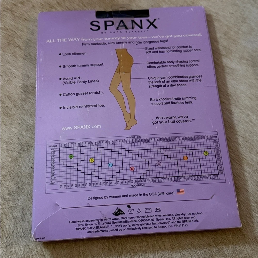 SPANX Medium Control Full Length black Hose size F